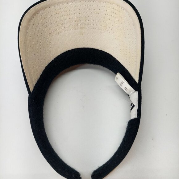Adidas Black Visor White Embroidered Logo Visor Hat - Picture 7 of 8